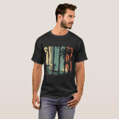 T-shirt Plage de coucher de soleil (Devant entier)