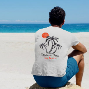 T-shirt Plage de coucher de soleil tropical Palmier Vacanc