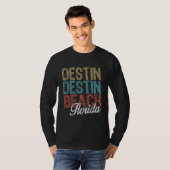T-shirt PLAGE DE DESTIN Floride HIBISCUS & SCRIPT Trois To (Devant entier)