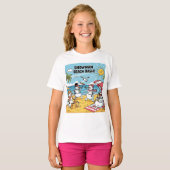 T-shirt Plage de fous de neige (Devant entier)