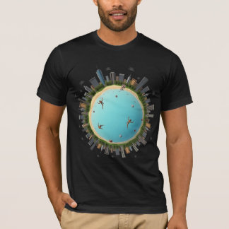 T-shirt Plage de la petite planète City - Surreal Urban Gl