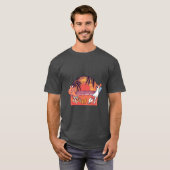 T-shirt Plage de licorne flamant rose (Devant entier)