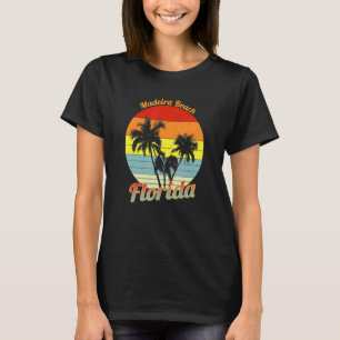 T-shirt Plage de Madeira Floride Rétro Palmiers Tropicaux