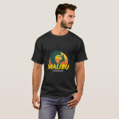 T-shirt Plage de Malibu spot de surf (Devant entier)