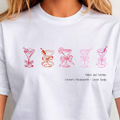 T-shirt Plage de Martini rose Bachelorette