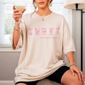T-shirt Plage de Martini rose Bachelorette
