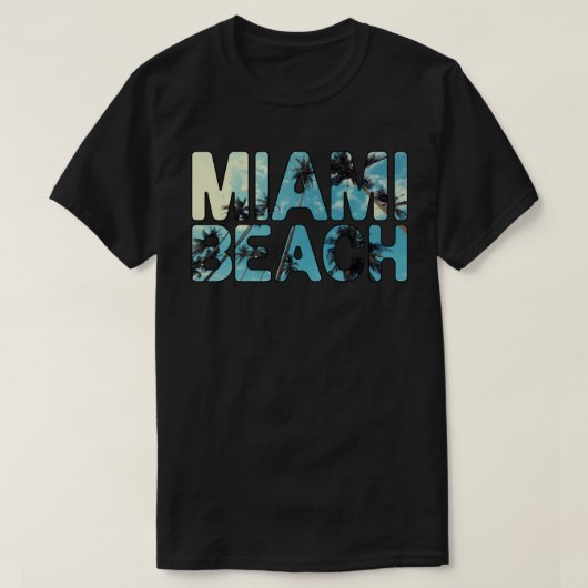 T-shirt Plage de Miami (Design devant)