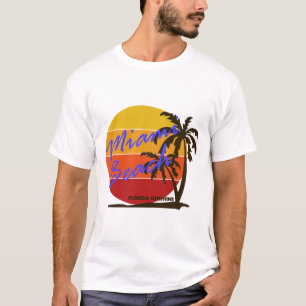 T-shirt Plage de miami d'été - floride