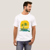 T-shirt Plage de miami d'été - floride (Devant entier)
