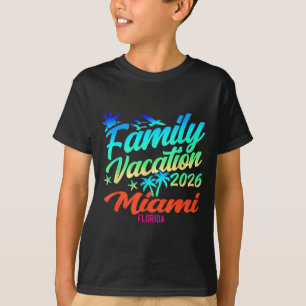 T-shirt Plage de Miami Floride Vacances en Famille Été 202
