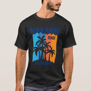 T-shirt Plage de Navarre Floride Amusants Palmiers colorés