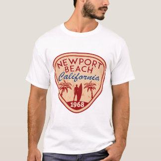 T-shirt PLAGE DE NEWPORT BEACH Californie Surfeur Surfant 