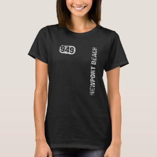 T-shirt Plage de Newport Californie 949 indicatif régional