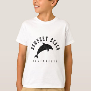 T-shirt Plage de Newport Californie Ca Dauphin Vacances Vi