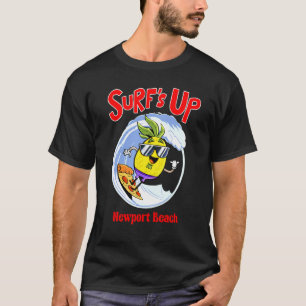 T-shirt Plage de Newport Pour Enfants Surfant à l'Ananas S