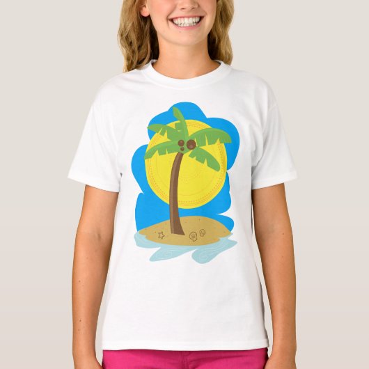 T-shirt Plage de Palm Tree (Devant)