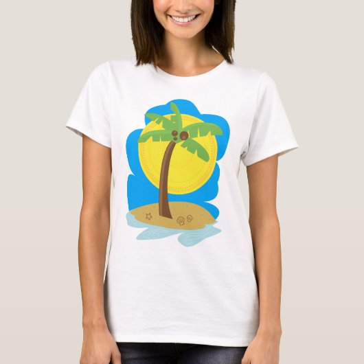 T-shirt Plage de Palm Tree (Devant)