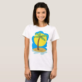 T-shirt Plage de Palm Tree (Devant entier)