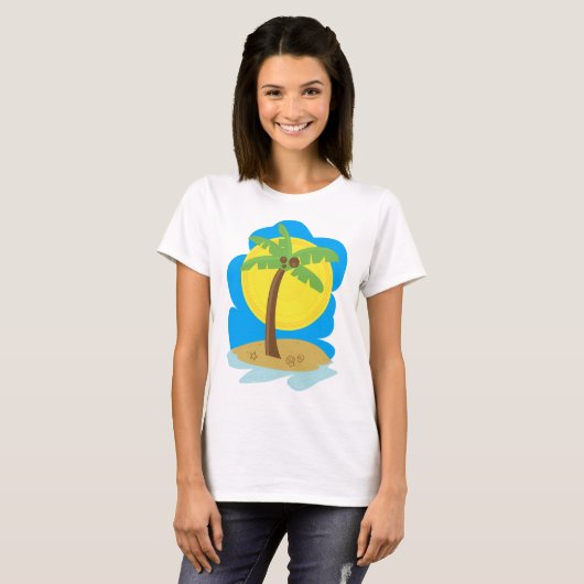 T-shirt Plage de Palm Tree (Devant entier)