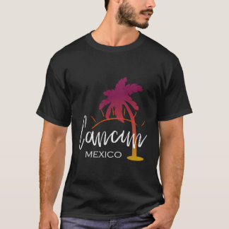 T-shirt Plage de Palm Tree de Cancun Mexique