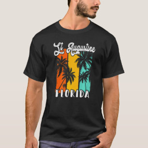 T-shirt Plage de palmiers St Augustine Floride Rétro Vacat