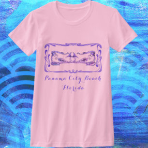 T-shirt Plage de Panama City Floride Joli Mermaiers Art Dé