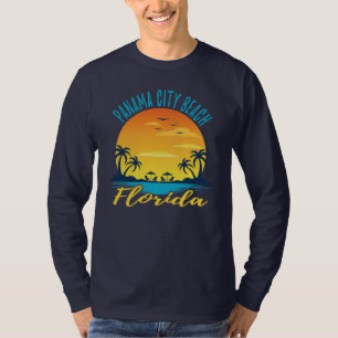 T-shirt Plage de Panama City Floride Sunset Vacances Rétr