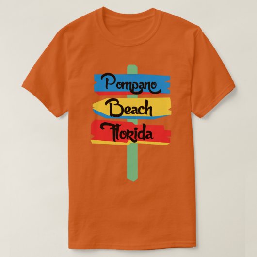 T-shirt plage de pompano (Design devant)