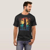 T-shirt Plage de Pompano Floride Palm Tree Surfer S (Devant entier)