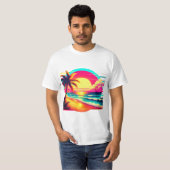 T-shirt Plage de rayures (Devant entier)