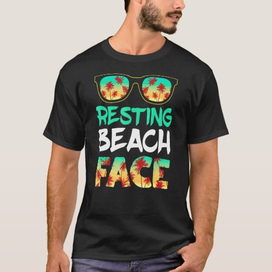 T-shirt Plage de repos Face à l'océan Lunettes de soleil P (Devant)