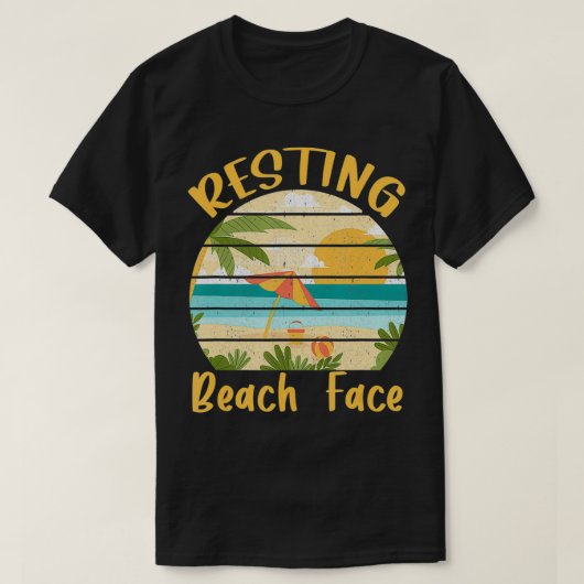 T-shirt Plage de Repos Faces Island Beach (Design devant)