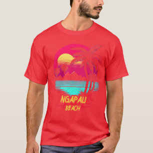 T-shirt Plage de Retrowave Beach Ngapali Beach