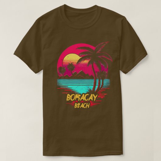 T-shirt Plage de Retrowave Boracay (Design devant)