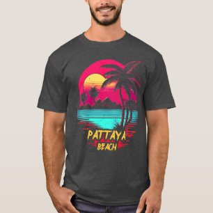 T-shirt Plage de Retrowave Pattaya Beach