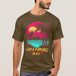 T-shirt Plage de Retrowave Playa Paraiso