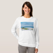 T-shirt Plage de sable blanc Floride Littoral Long Manche (Devant entier)
