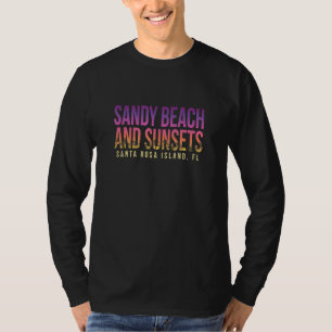 T-shirt Plage De Sable Et Couchers De Soleil Père Noël Ros