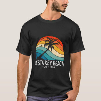T-shirt Plage de Siesta Key Floride Palmier Plage Tropical