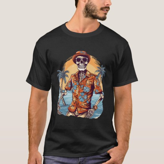 T-shirt Plage de Skeleton (Devant)