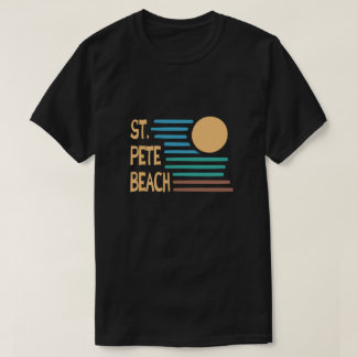 T-shirt Plage de St Pete Coucher de soleil géométrique en 