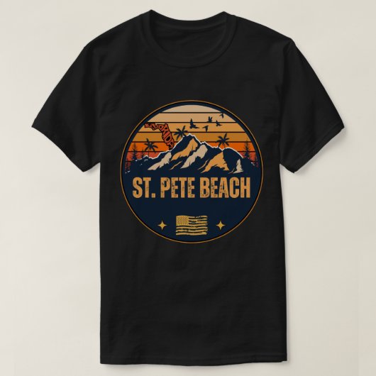 T-shirt Plage de St. Pete, Floride  (Design devant)