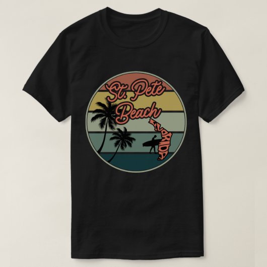 T-shirt Plage de St. Pete, Floride (Design devant)