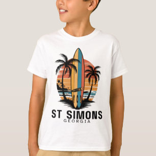T-shirt Plage de St Simons Géorgie Surfant Surfeur _1 