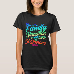 T-shirt Plage de St Simons Géorgie Vacances en famille Été