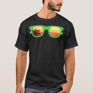 T-shirt Plage de Sunset Palm Trees Exotic Tropical Sung