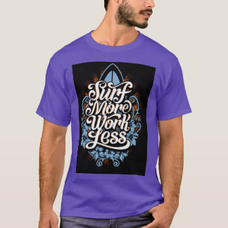 T-shirt Plage de surf fille palmier sable océan