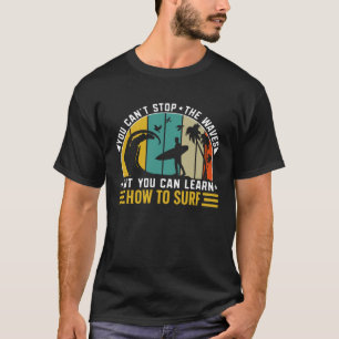 T-shirt Plage de surf vintage Retro Surfing Vacances été