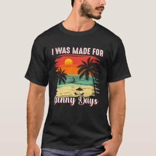 T-shirt Plage de surf vintage Retro Surfing Vacances été