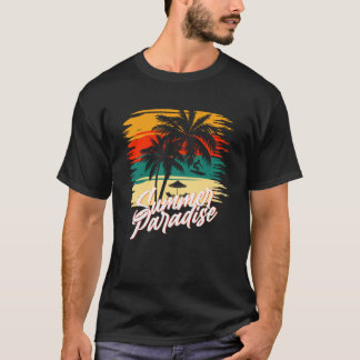 T-shirt Plage de surf vintage Retro Surfing Vacances été